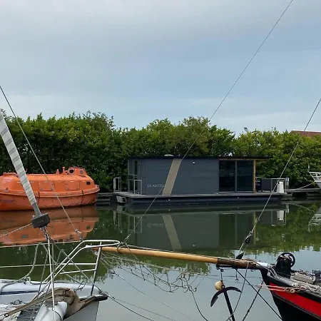 Modern House Boat In With Jetty Monnickendam