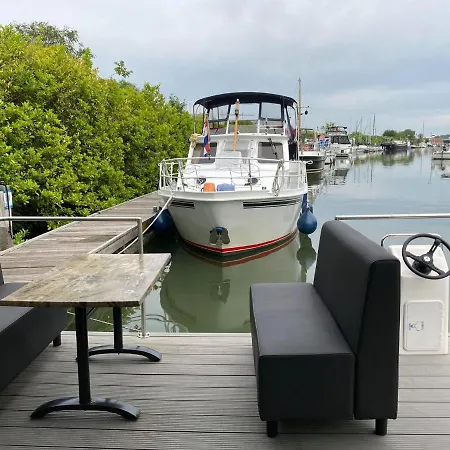 Botel Modern House Boat In With Jetty *